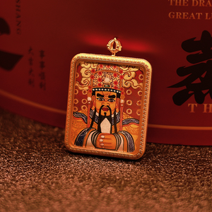 Collar de recuerdo con colgante retro de Tangka dibujado a mano del Quinto Señor Dragón - Product Image 3
