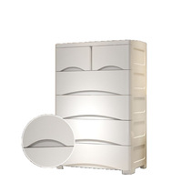 Meuble de rangement multi-niveaux à sept tiroirs, style minimaliste, sur pied, en polypropylène, grande taille, 60 cm de large, pour salle de bain
