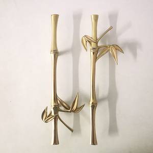 别墅公寓酒店家具五金装饰创意黄铜竹枝橱柜门拉手抽屉拉手 - Product Image 4