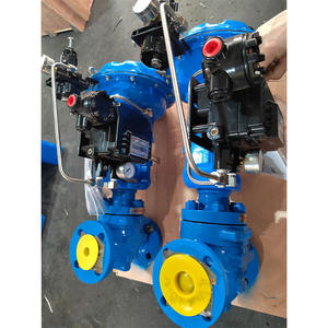 Kohlenstoffs tahl/Edelstahl Pn16/Klasse 150/300 Wasser regelventil mit pneumatischem Stellantrieb und Stellungs regler - Product Image 2
