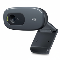 Cámara Web Logitech C270 HD Original, 720p, Videollamadas en Pantalla Ancha con Micrófono con Reducción de Ruido, Corrección Automática de Luz, Cámara Web USB