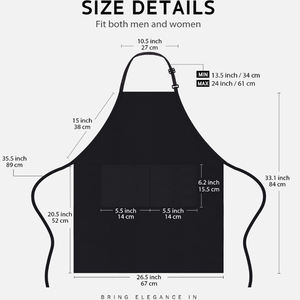 Tam Baskılı Tasarımlı Su Geçirmez Ayarlanabilir Cepli Geri Dönüştürülebilir Promosyon Mutfak Barista Önlüğü Pamuklu Şef Önlüğü - Product Image 4