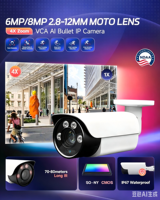 2.8-12mm 4X motorisé 8MP VCA AI détection de visage détection humaine et de véhicule multifonction IR PoE Bullet caméra IP