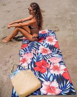 Custom Logo Sand Free Microfiber Beach Towel Super Absorbent Quick Dry Recycled Bath Towel for Summer Travel Swim