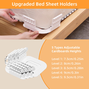 Adjustable <b>Bed</b> <b>Sheet</b> Holders with Lock Strips Fitted <b>Sheet</b> Holders for Corners <b>Sheet</b> Locks Fitted All Mattress - Product Image 3