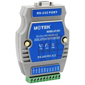 Industrial Grade RS232 to RS485 RS422 Port-Powered Converter RS-232 to RS-485/422 Adapter Connector with Isolation UT-501