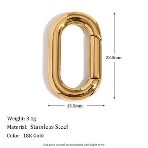 Accessori Ciondoli per Orecchini a Cerchio con Chiusura a Molla per la Creazione di Gioielli Pendenti Placcati Oro 18K Impermeabili in Acciaio Inossidabile <span class=keywords><strong>316L</strong></span> - Product Image 6