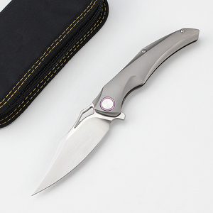 M390 hoja mango titanio cuchillos tácticos <span class=keywords><strong>navajas</strong></span> <span class=keywords><strong>cuchillo</strong></span> plegable - Product Image 1