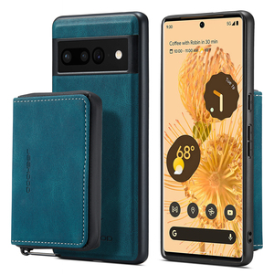 Funda de cuero magnética con bolsa de cremallera para Google Pixel 7/7 PRO, funda de billetera desmontable para Google Pixel <span class=keywords><strong>6A</strong></span> - Product Image 2