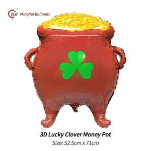 St. <span class=keywords><strong>Patrick</strong></span>'s Day Kleeblatt-Folienballon, Leprechaun Glücksklee-Ballon, Irische St. <span class=keywords><strong>Patrick</strong></span> Party Dekoration - Product Image 3