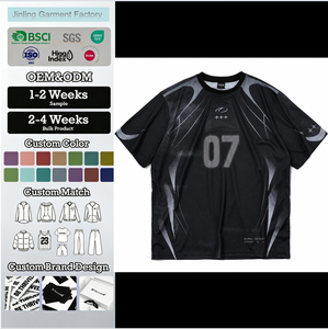 T-shirts OEM imprimés pour fans de football, 60% coton 40% polyester, pour hommes, style running, coupe ample, vierges - Product Image 1