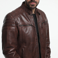 Veste en cuir sur mesure pour homme, style pilote, avec fourrure et logo, prix de gros, design personnalisé.
