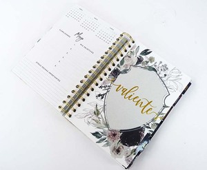 Premium papelería <span class=keywords><strong>español</strong></span> de oro en espiral semanal planificador <span class=keywords><strong>diario</strong></span> con bolsillo divisor de pestañas - Product Image 4