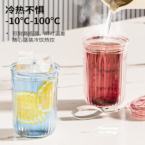 Mug de voyage élégant 401-500ml, infuseur à thé portable pour le bureau, tasse à café d'été, résistant aux chutes et à la chaleur - Product Image 3