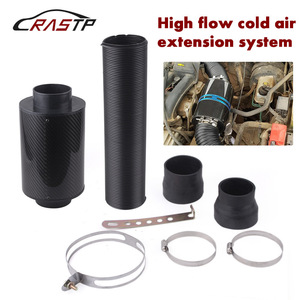 Tubo de Admisión de Aire Frío de Alto Flujo, Estilo Fibra de Carbono Universal, 76mm, Corto, para Modificación de Automóviles - Product Image 2