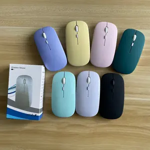 Ratón inalámbrico para ordenador portátil, Mouse con batería recargable, logotipo personalizado, regalos de negocios, promoción