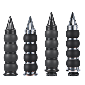 Stainless Steel Anti-Slip Right Handlebar Throttle Sleeve 25mm Vintage Modified Pointed <b>Grip</b> Off-Road <b>Motorcycle</b> Body - Product Image 1