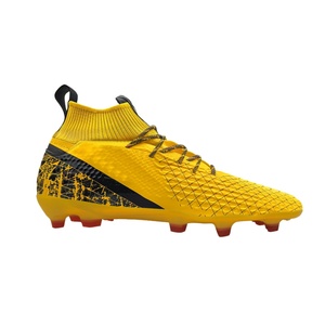 Scarpe da calcio sportive per bambini su misura di alta qualità per esterni <span class=keywords><strong>in</strong></span> <span class=keywords><strong>pelle</strong></span> nera OEM scarpe da calcio americano scarpe da calcio per gli uomini - Product Image 1