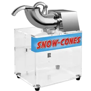 Machine commerciale de fabrication de cônes de neige en acier inoxydable avec boîte en acrylique