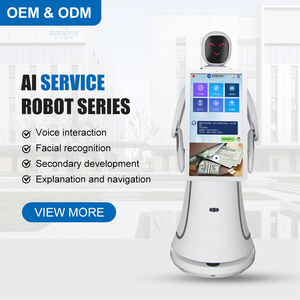 Robot de service commercial interactif à intelligence artificielle, réceptionniste humanoïde pour l'accueil des clients et la navigation dans les espaces de vente au détail et d'hôtellerie - Product Image 1