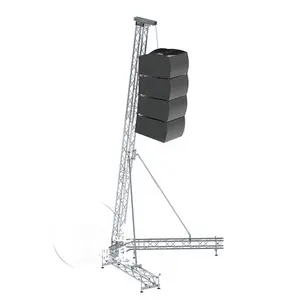 Sistema di traliccio Line Array per altoparlanti da palco per eventi di supporto a terra in alluminio di prospettiva per apparecchiature audio