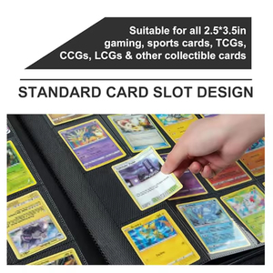 Portefeuille pour cartes, album pour cartes à collectionner à 12 pochettes, classeur personnalisé avec logo, 4, 6, 9, 12, 16, 20 pochettes, en cuir PU, classeur de collection, album - Product Image 6