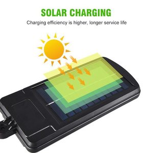 Lampe murale solaire LED extérieure en plastique IP65 avec détecteur de mouvement pour jardin, patio, porte de <span class=keywords><strong>garage</strong></span>, étanche, télécommande, éclairage de sécurité, <span class=keywords><strong>lampadaire</strong></span> - Product Image 3