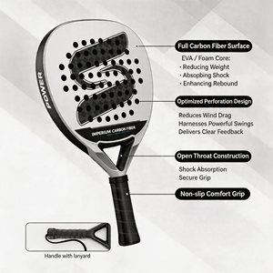 Raquette de <span class=keywords><strong>padel</strong></span> en fibre de carbone forme diamant 12K 18K UD, personnalisable OEM, pour <span class=keywords><strong>padel</strong></span> de puissance, vente en gros - Product Image 5