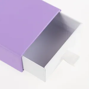 Pull Out Gift Paper Packaging fancy paper folding drawer box for jewelry Foldable Sliding Drawer Box