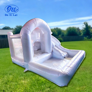 Vente en gros de trampolines gonflables portables en PVC de couleur personnalisée, toboggans, piscines à balles, <span class=keywords><strong>mini</strong></span> châteaux, trampolines multifonctionnels 3x3.2m - Product Image 1