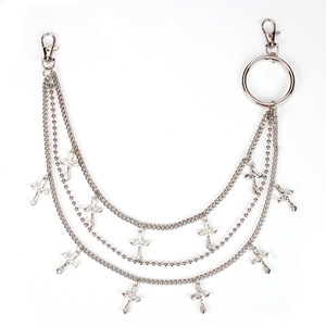 โซ่คาดเอวแบบหลายชั้น สไตล์ฮิปฮอป แฟชั่นสตรีท สำหรับใส่ทุกวัน ทำจากโลหะผสมสังกะสี ดีไซน์แบบห่วงเดี่ยว - Product Image 4