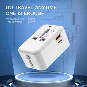 Travel <strong>Adapter</strong> US UK AU EU Universal PD 20W Fast <strong>Charger</strong> with 1 Usb 1 Type c Socket Extension Multi Plug <strong>Charger</strong> Power <strong>Adapter</strong> - Product Image 4