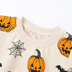 2025 automne <span class=keywords><strong>Halloween</strong></span> enfants <span class=keywords><strong>sweat</strong></span> pour tout-petits garçons décontracté col rond haut avec dessin animé imprimé sweats - Product Image 3