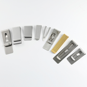 <span class=keywords><strong>Clip</strong></span> à billets en acier inoxydable personnalisé avec logo gravé au laser, porte-stylo et marque-page pour homme, pour portefeuille fin - Product Image 4