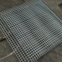 Grille en barres d'acier galvanisé à surface plane pour système de drainage, plateforme de sol et passerelle