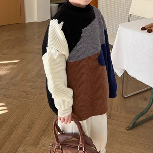 Mode hiver OEM ODM bébé garçon pull tricoté enfants vêtements simples pull enfant filles pull en tricot - Product Image 5