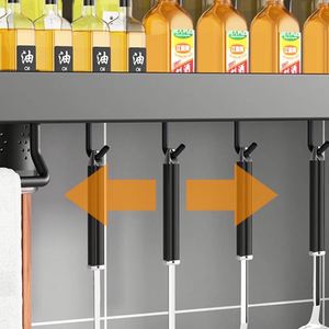 Support mural en acier inoxydable pour couteaux, fourchettes et cuillères de cuisine, présentoir à couteaux, organisateur d'épices, étagère de rangement pour cuisine - Product Image 3