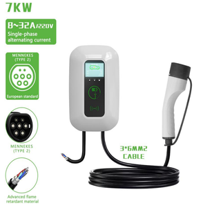 Cargador de pared para vehículos eléctricos modelo clásico AC7KW, estándar europeo tipo 2, estación de carga para vehículos eléctricos para el hogar europeo. - Product Image 1