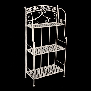 Etagère à fleurs en métal 3 niveaux support plantes extérieur balcon <span class=keywords><strong>terrasse</strong></span> jardin - Product Image 2