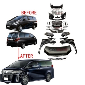 MAICTOP <span class=keywords><strong>Alphard</strong></span> 20 <span class=keywords><strong>Alphard</strong></span> <span class=keywords><strong>Anh20</strong></span> Accessoires de voiture Facelift Bodykit KIT DE CARROSSERIE NOUVEAU pour <span class=keywords><strong>Alphard</strong></span> 2008-2014 Mise à niveau vers la norme 2019 - Product Image 1