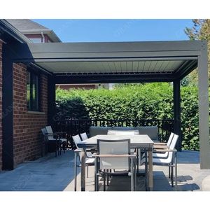 Vente en gros d'usine <span class=keywords><strong>Pergola</strong></span> de jardin extérieur <span class=keywords><strong>Pergola</strong></span> en aluminium motorisée d'extérieur à persiennes bon marché - Product Image 2
