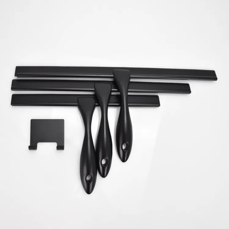 Stainless Steel Black Water Shower Squeegee Water Car Scraper Washer Cleaning Window Glass Wiper