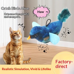 Giocattolo per Gatti a Forma di Uccello in Viscosa con Suono, Antigraffio, Antistress e Design da Appendere per Gattini - Product Image 2