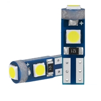 Bombilla LED T5 3SMD 3030 para Interior de coche, luces LED DC12V, Base de cuña, tablero, instrumento, indicador de aire acondicionado, piezas de luz