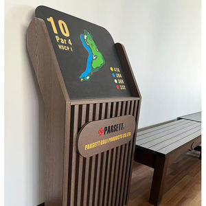 Console <span class=keywords><strong>de</strong></span> <span class=keywords><strong>golf</strong></span> <span class=keywords><strong>de</strong></span> luxe avec tête inclinée, <span class=keywords><strong>carte</strong></span> <span class=keywords><strong>de</strong></span> trous gravée sur mesure et signalétique <span class=keywords><strong>de</strong></span> sponsor avec panneau à changement facile - Product Image 3