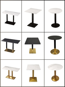 Lusso moderno tavolo da pranzo in marmo sinterizzato dorato <span class=keywords><strong>per</strong></span> caffè bistrot Bar Coffee Shop <span class=keywords><strong>ristoranti</strong></span> uso esterno Hotel - Product Image 5