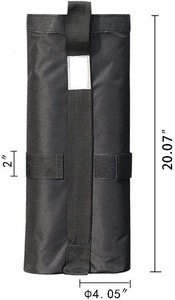 Custom 600D Sandbag <b>Weights</b> Sand Bag <b>Leg</b> <b>Weights</b> for Pop up Canopy Tent 4 Pcs-Pack Strong Quality Black Sandbags - Product Image 6