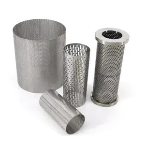 Factory Direct Sale 304 Stainless Steel Metal Perforated Screen Industrial Filter Tube