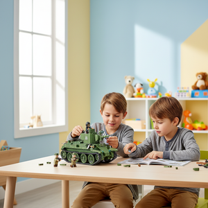 675 Piezas de Bloques de Construcción de Tanques, Tanque Ligero BT-7 de la Unión Soviética de la Segunda Guerra Mundial, Soldados y Armas, Juguetes de Bloques de Construcción - Product Image 3