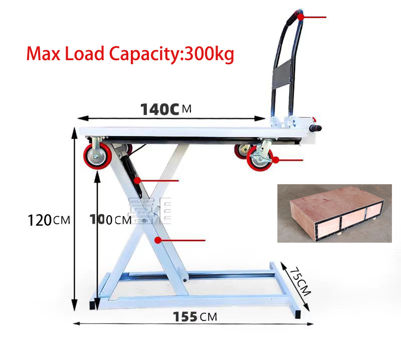 Cheap Price Hydraulic Cargo Folding Lifting Platform Trolley Lithium Battery Drive Hand Carts for Truck